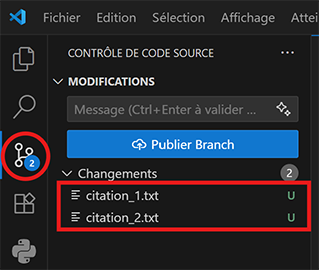 VS Code Git with new files